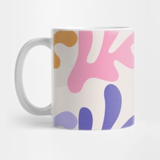 80's Summer Holiday Abstraction / Colorful Leaves on Cream Mug